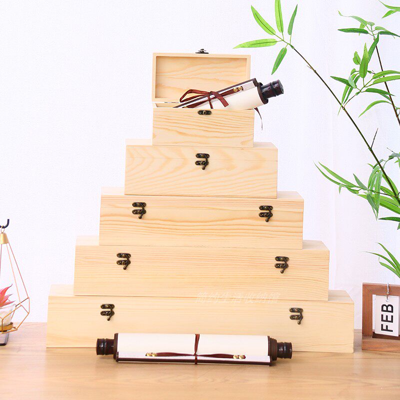 定制长方形包装木盒字画收纳盒礼品盒家用定制收藏盒木制杂物整理