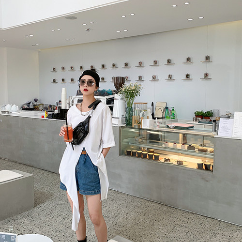 短袖t恤女夏个性不规则
