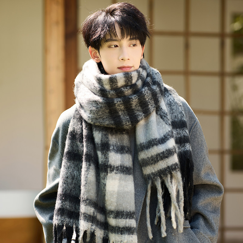 围巾男士冬季保暖围脖加绒厚2025新款学生朋友仿羊绒护颈披肩礼物,服饰配件/皮带/帽子/围巾,围巾/丝巾/披肩,淘宝优惠券,粉丝福利购,淘宝优惠卷