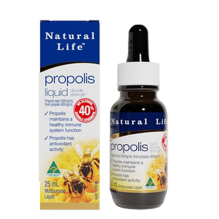 Natural Life澳洲进口双倍浓度蜂胶滴剂口腔润咽喉25ml家庭常备