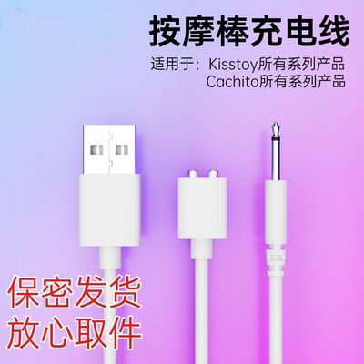 TINA米斯震动按摩棒失控两点磁吸充电线galaku针式圆头充电器数据