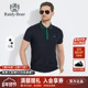 短袖 T恤夏季 新款 雷迪波尔男装 拉链套头品牌胸章纯色短POLO衫