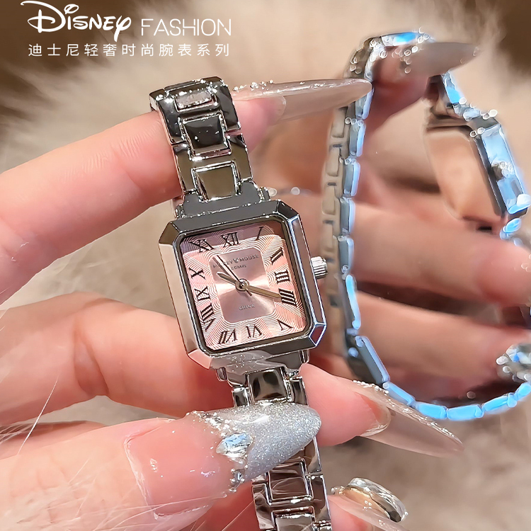 迪士尼女士手表女款轻奢小众高级感女式方糖闺蜜生日礼物11771