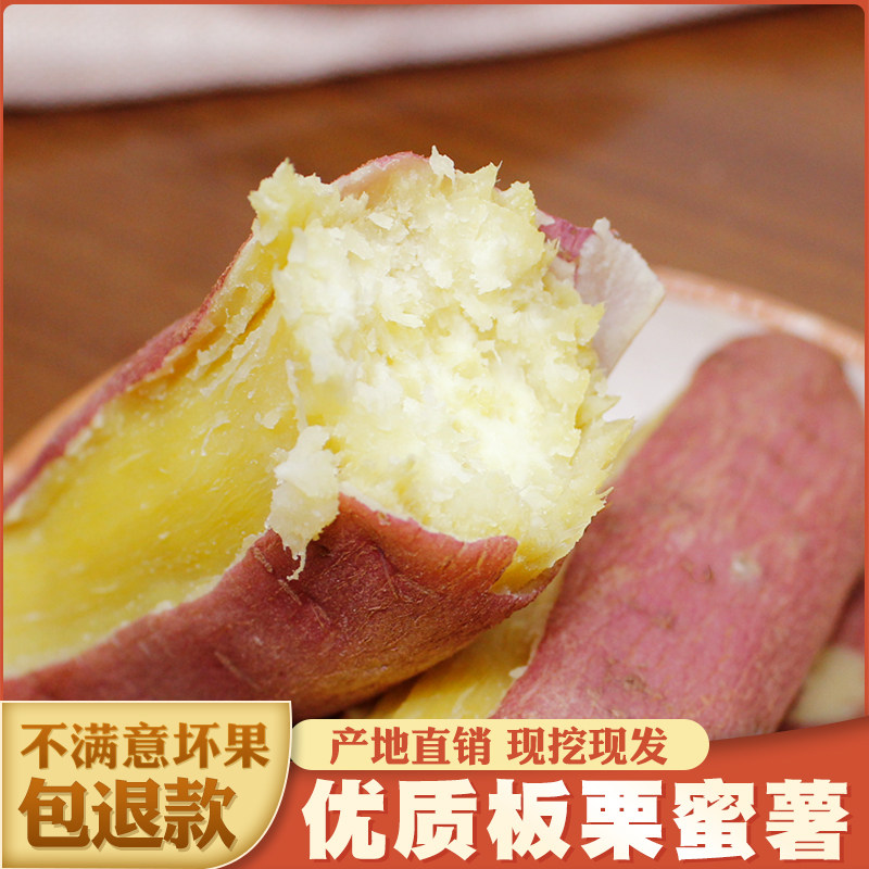 板栗红薯9斤新鲜现挖农家自种蜜番薯代餐地瓜沙地烟薯爆皮红薯