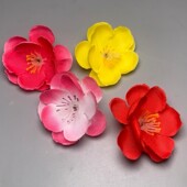 创意盘饰 摆花配件 塑料胶花装 仿真梅花 饰 意境摆盘配件点缀糖艺