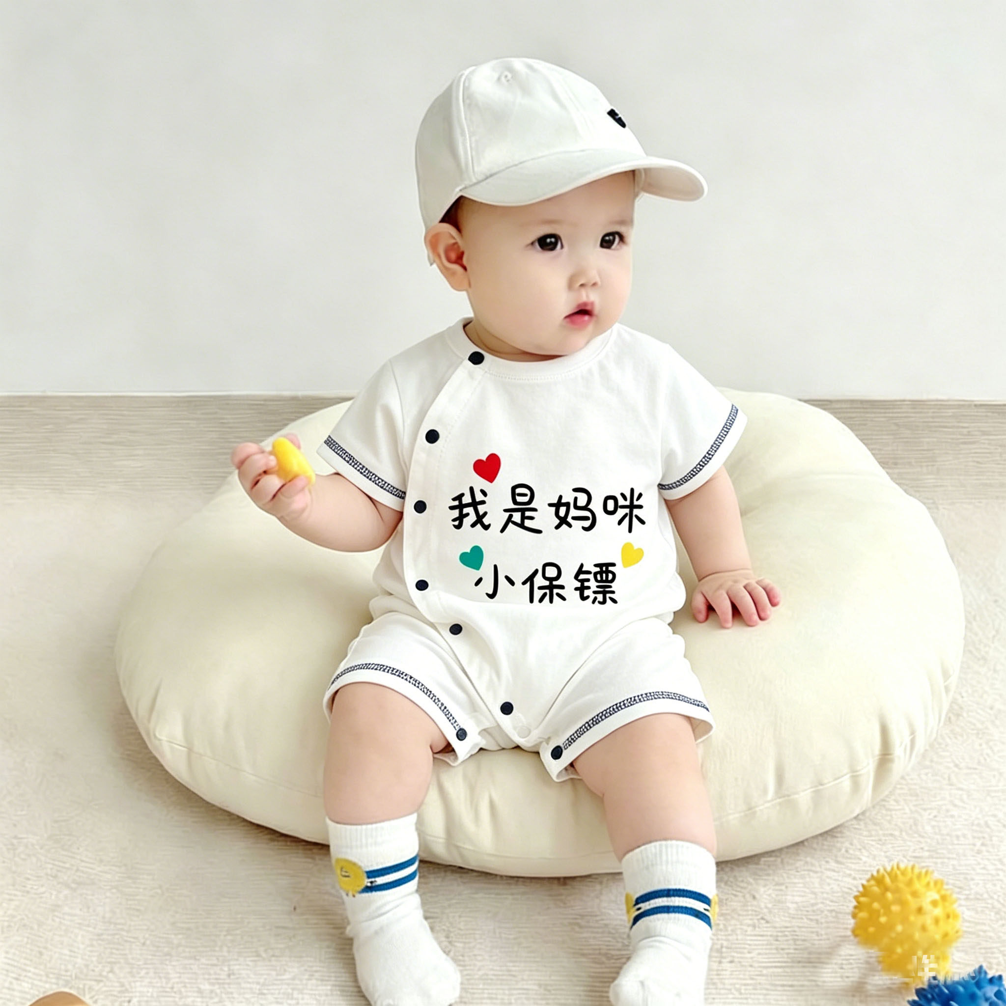 短袖婴儿连体衣夏季薄款0到18月可爱超萌男女宝宝纯棉夏天外出服