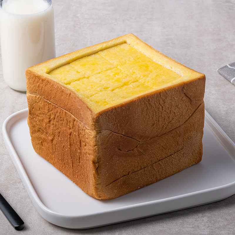 面包诱惑 黄油厚多士 300克  冰淇淋切片吐司微波烘烤西餐甜品