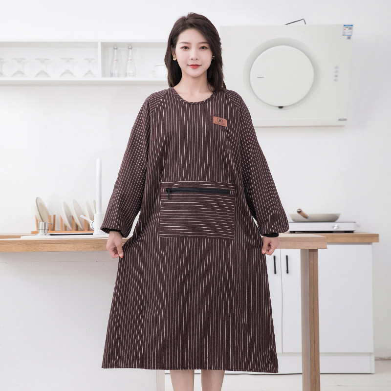 加厚纯棉成人家用厨房加长款过膝男女工作服透气加肥加大围裙罩衣,家庭/个人清洁工具,围裙,淘宝优惠券,粉丝福利购,淘宝优惠卷