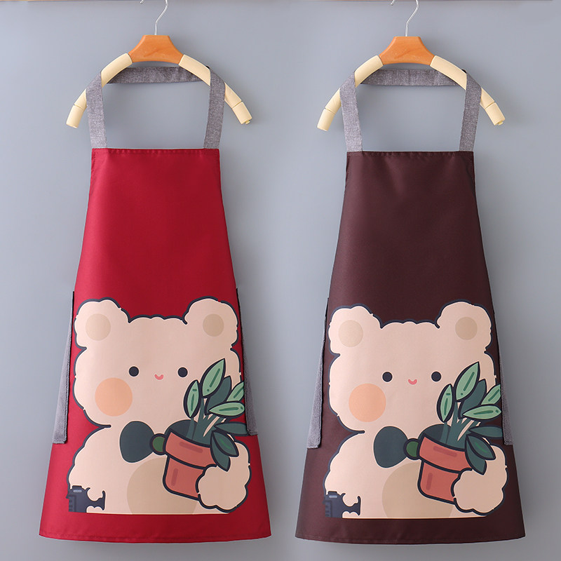 2023新款网红做饭围裙家用厨房防水防油女上班工作服纯棉围腰罩衣,家庭/个人清洁工具,围裙,淘宝优惠券,粉丝福利购,淘宝优惠卷