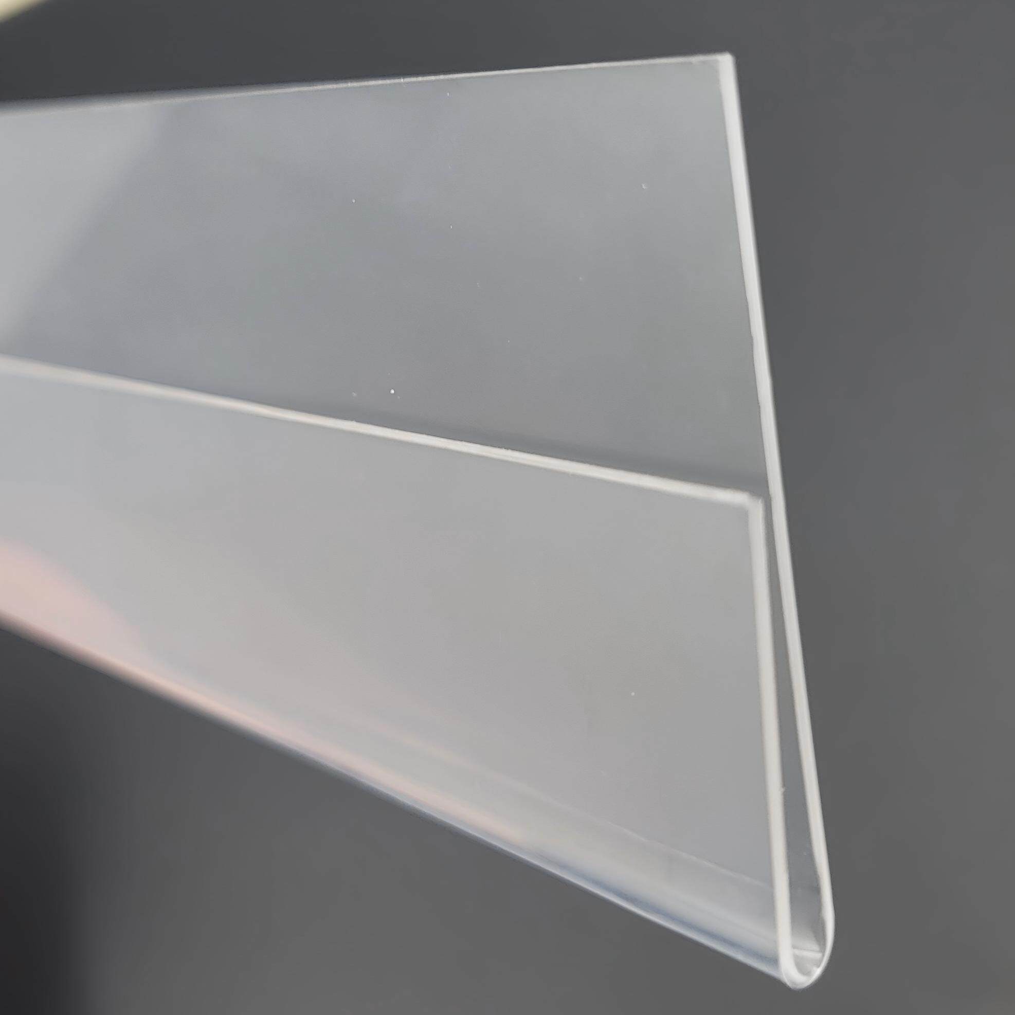 超市标价条货架挂式热弯N形卡式食品柜盒标签PVC PET透明折弯定作