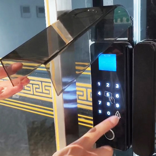 玻璃门锁防雨罩密码锁防水罩