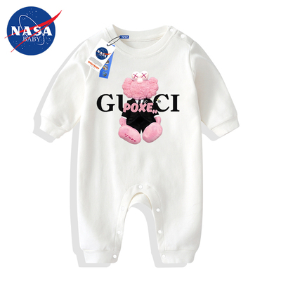 纯棉连体衣服两个月婴儿长袖秋季