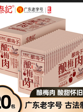 宏泰记九制梅肉酸味休闲无核零食老式梅肉干杏梅肉酿梅子小包装