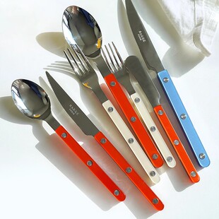 新款 法国sabre paris珍珠橙进口牛排刀叉西餐餐具刀叉套装礼盒装