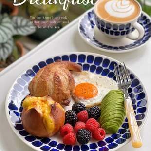 新款 现货芬兰进口Arabia24h小时咖啡杯马克杯盘碗复古蓝家用餐具