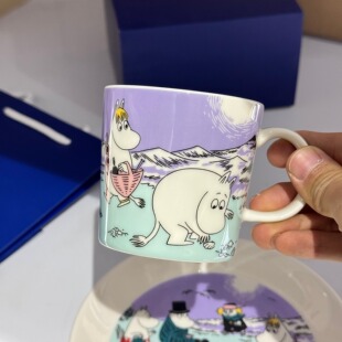 限定芬兰进口姆明 Arabia姆明X芬航限定马克杯北欧陶瓷杯餐具盘碗