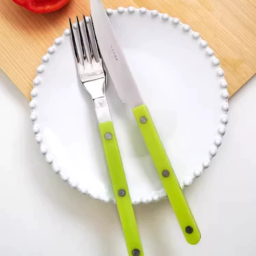 Импортная зеленая посуда, высококлассный комплект для домашнего использования, Франция