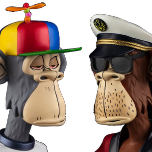 『现货』设计师玩具 BAYC 无聊猿#太空猿 船长猿 1/8