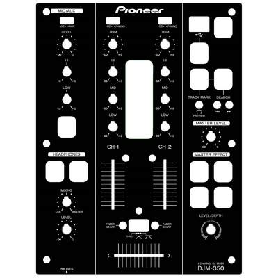 面板先锋DJM350混音台面板DJ贴膜保护贴黑色原版颜色采用PVC材料