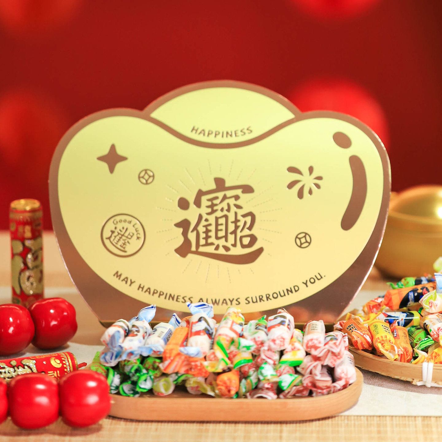 新年大白兔奶糖礼盒元宝巧克力马年送朋友年会福利公司团购礼物