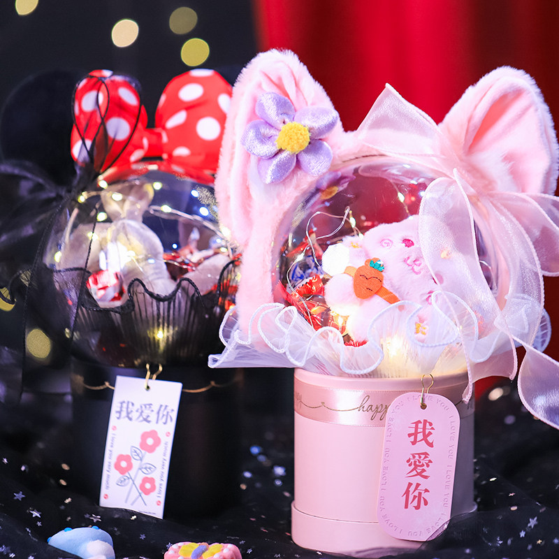 德芙巧克力礼盒花束抱抱桶送男女友同学高颜值零食生日礼物浪漫