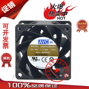 6038 48V 0.35A 正品 厘米 2B06038B48H 6CM 双滚珠散热风扇 AVC