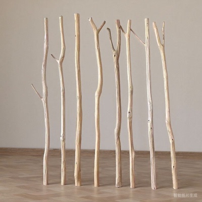 原木去皮干树枝天然枯木