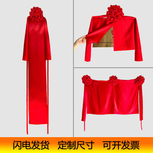 揭牌仪式红布开业招牌红花球红绸布料公司牌匾揭幕布道具架子套餐