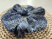 英国liberty豹纹发饰高支棉小豹子超大大肠圈英伦风头饰头绳