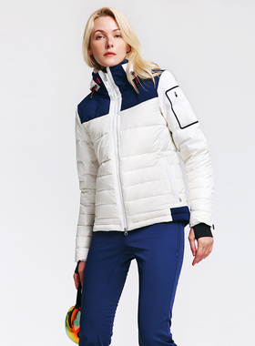 PERFECT MOMENT女士保暖大码白鹅绒户外双板滑雪防风防泼水外套