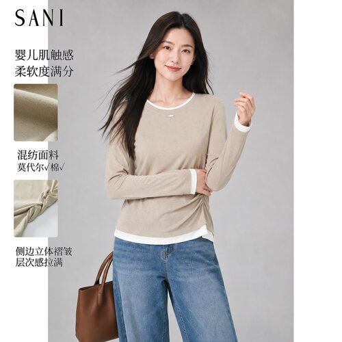 sani明星同款圆领套头针织衫