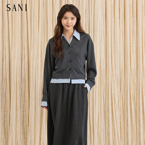 【SANI新品】短款毛针织衫外套