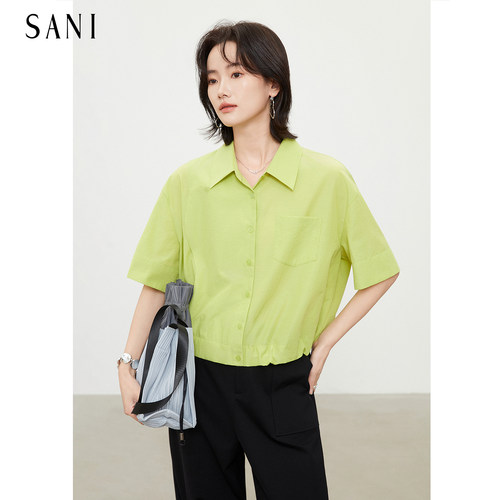 【SANI新品】小众法式绿色衬衫