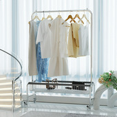 网红轻奢挂衣架卧室落地家用脏衣收纳篮室内次净衣架可移动
