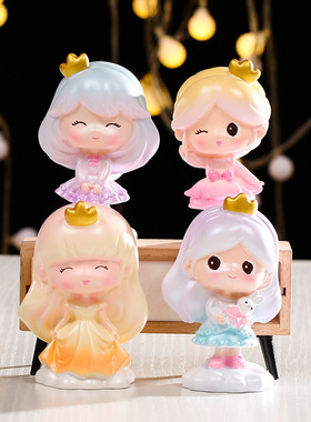 香香公主树脂摆件创意卡通可爱心工艺家居蛋糕烘焙迷你装饰品