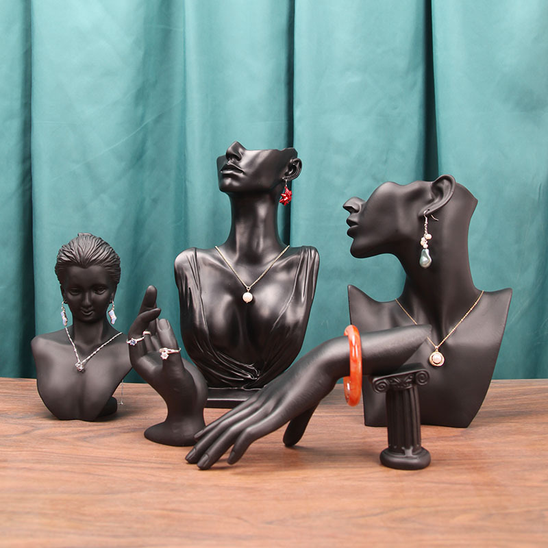 树脂模特首饰展示架耳环架子挂项链架摆戒指手镯陈列珠宝展示