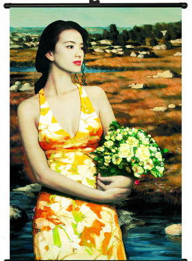 世界名画油画性感美女海报酒店洗浴会所挂画明星居家装饰画YHX35