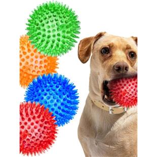 3/6Pcs Squeaky Dog Ball Toys,Dog Chew Balls for Boredom, Flo
