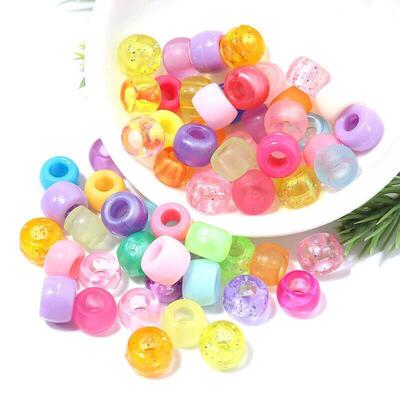 Hair beads pony beads hole Plastic Hair Bead Accessories