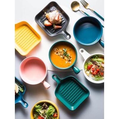 Baking tray ceramic cheese casserole oven western food dish