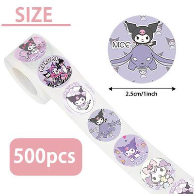 sanrio sticker roll kuromi melody cinnamonroll stickers贴纸