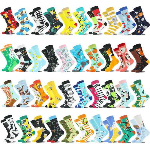 Socks AB Asymmetric Cotton Socks Personalized Couple Socks