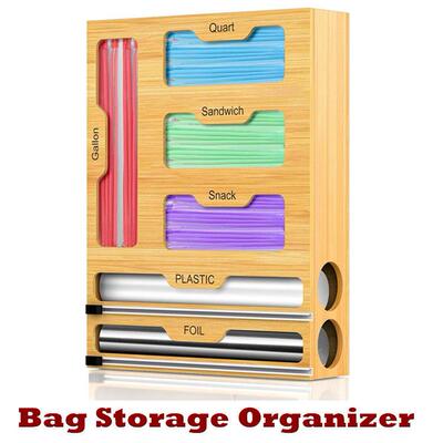 Bag Storage Organizer Kitchen Drawer Wrap Dispenser