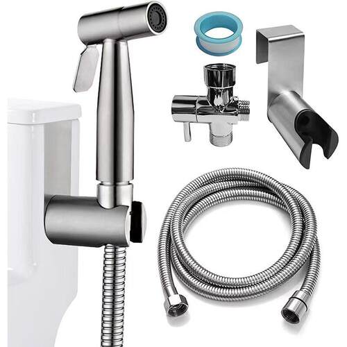 Black Bidet Faucet Hand Protable Toilet Bidet Sprayer Stainl