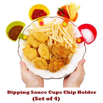 Plate and Bowl Clip On Dip Holder ( set of 4 )