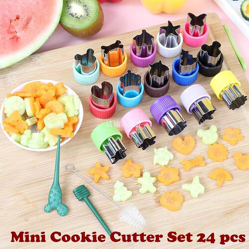 Mini Cookie Cutter Set Vegetable Cutters Fruit Stamp Mold