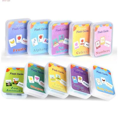 Kids Montessori Baby Learn English Word Card Flashcards