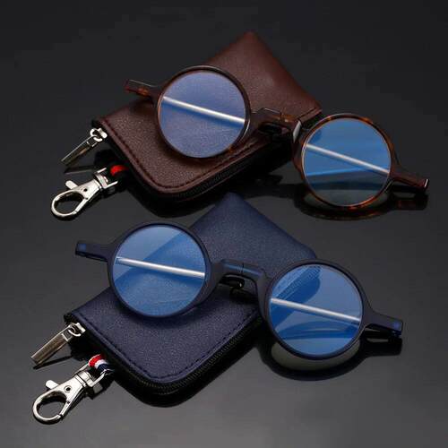 Mini Reading Glasses Women Men Portable Compact Folding Pres