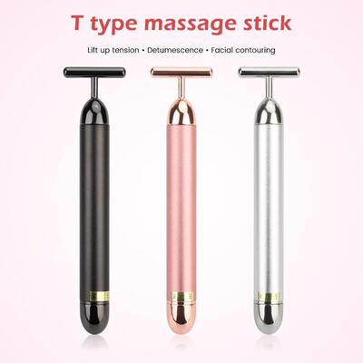 24K Gold Roller Vibrating Facial Massager Slimming Facial Sk