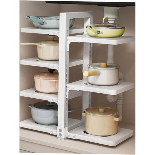 kitchen accessories Multi-layer pot storage rack Layering in